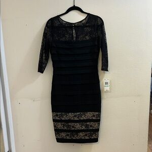 Signature by Sangria Black Lace Dress*